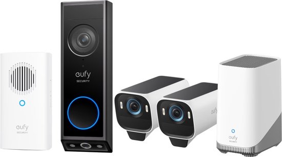 eufy eufyCam S3 Pro MaxColor 4K 2-Cam Set Wit met Homebase 3