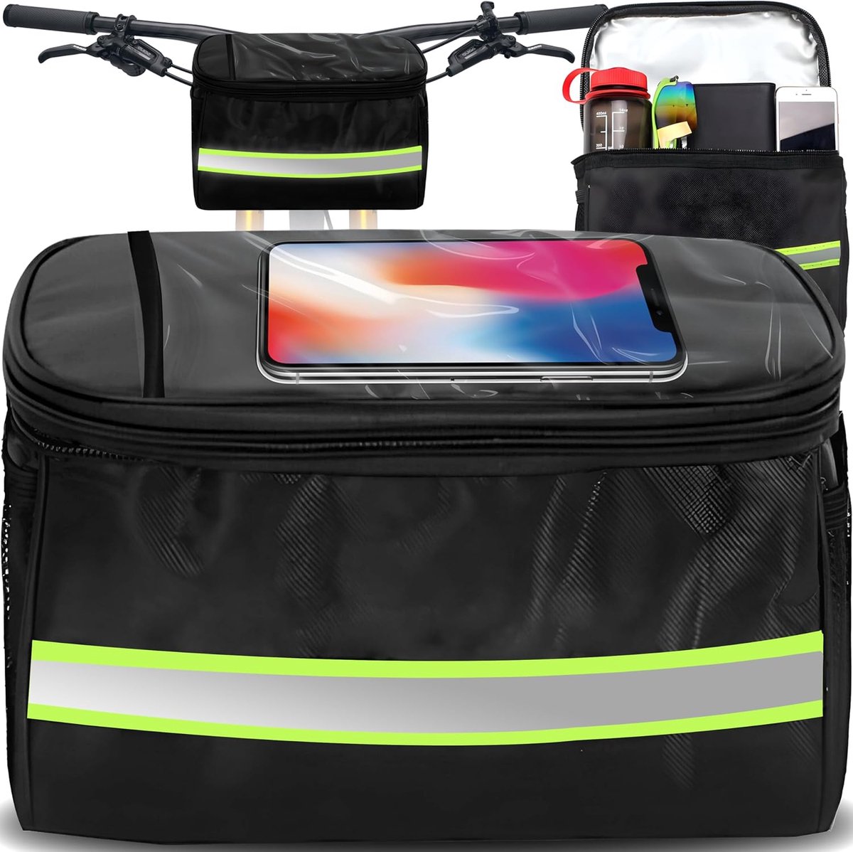 fietstas + bagagedrager - fietstas - 3,5 l - 13L x 11B x 18H centimeter - zwart