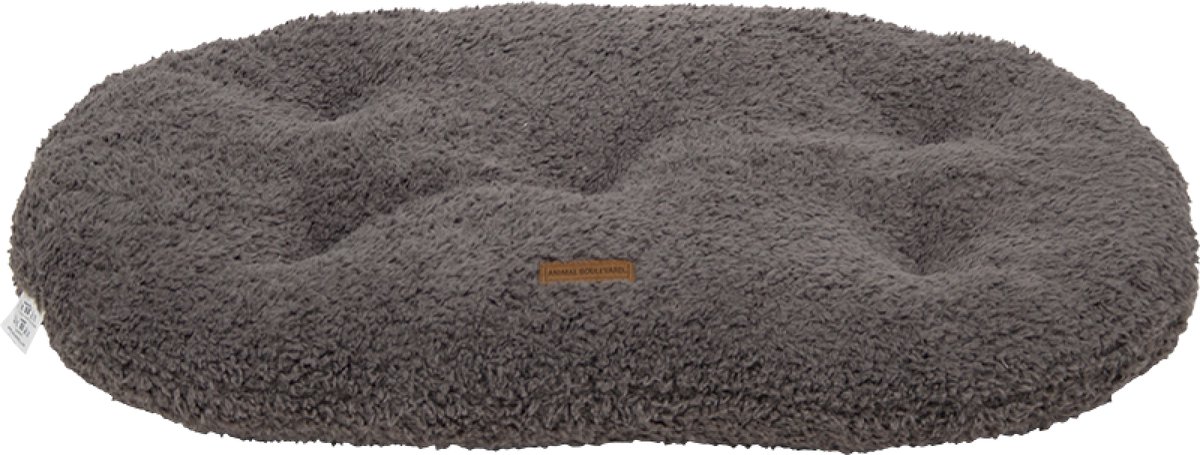 Animal Boulevard CURL PLUSH Ovaal Kussen - Kleur: Grijs - Maat S: 65x45x7cm