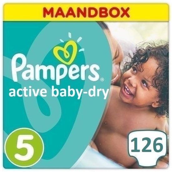 Vegen Verschrikkelijk Voorlopige Pampers Active Baby Dry Luiers - Maat 5 - 11 tot 16kg - 126 - Maandbox |  bol.com