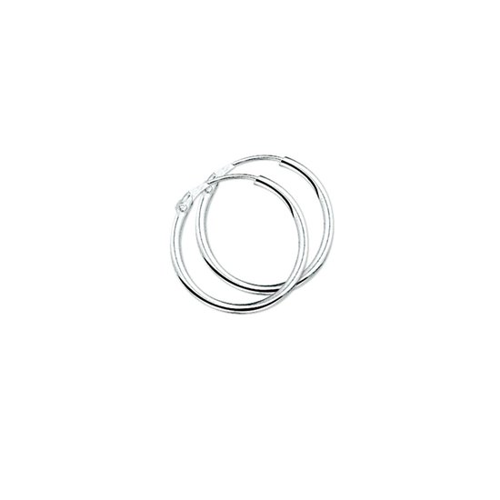 The Jewelry Collection Boucles D'oreilles Tube Rond - Argent