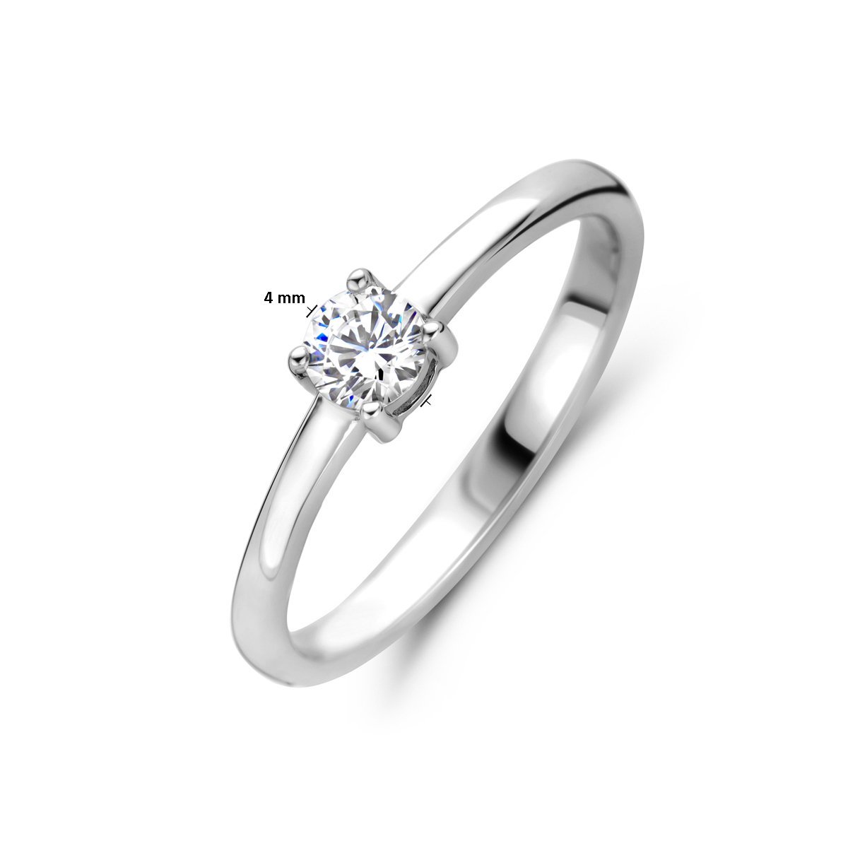 Gerhodineerd Zilver Ring Met Zirkonia 1337659