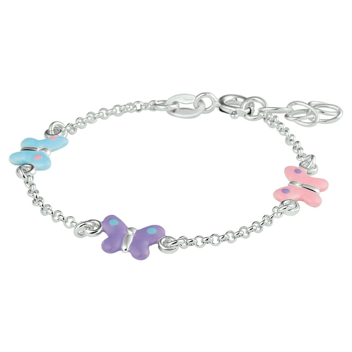 Zilveren Armband vlinder 13 + 2 cm 1020469
