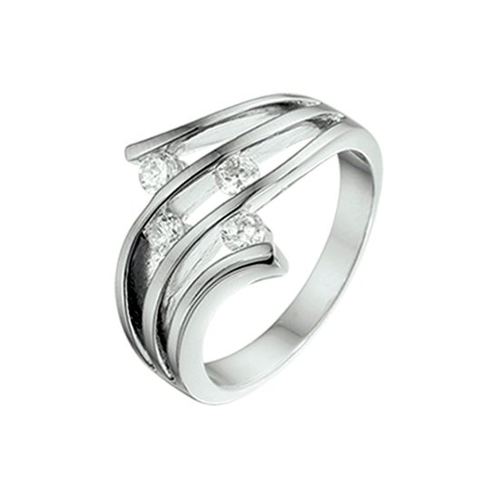 Bague The Jewelry Collection Zirconia - Argent Rhodié