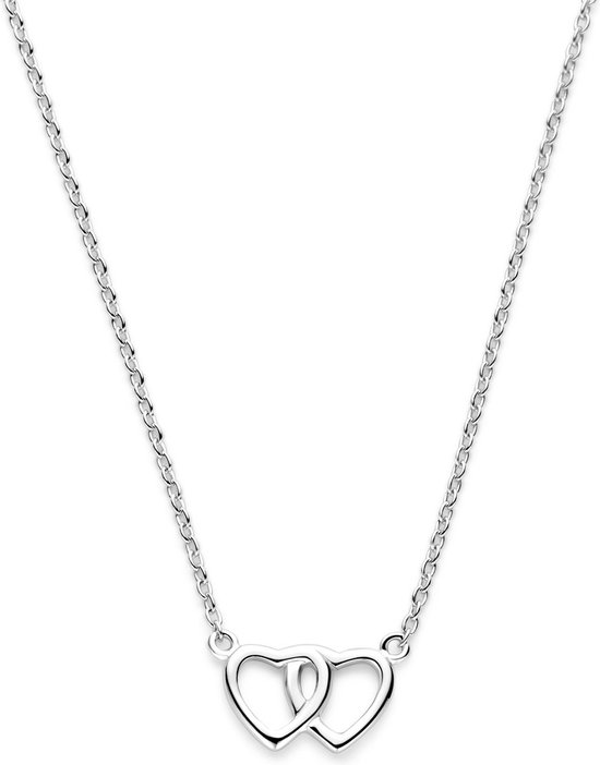 Zilver Gerhodineerde Collier hart 1 1318913