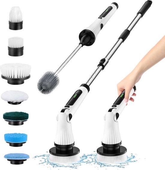 Holikme 25-delige boor borstel hulpstukken set, scrub pads & spons, power schrobborstel met verlengde lange bevestiging alle doeleinden schoon voor voegen, tegels, gootstenen, badkuip, badkamer, keuken