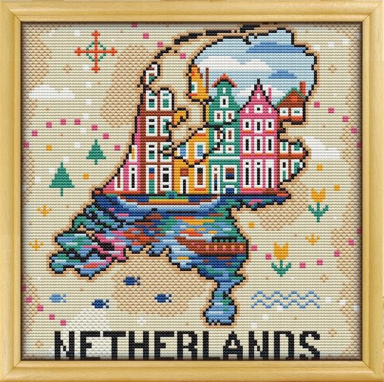 Borduurpakket Awesome Pattern Studio - Nederland - Amsterdam - geschikt voor beginners - nederlandse gebruiksaanwijzing