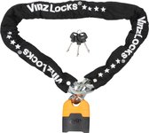 VINZ Makalu ART 4 Gekeurd Kettingslot | 3 sleutels | Geschikt vr Verzekering Motoren, Scooters, Fietsen, E-bikes, etc | Lichtgewicht Motorslot / Scooterslot / Fietsslot / ART 4 slot | 11mm Schakeldikte | 120 cm