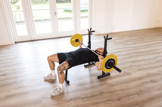 AJ-Sports Bench press - Halterbank - Fitnessbank - Bankdrukbank - Fitness bank - Bench - Fitness - Workout - Krachttraining - Exclusief stang en gewichten