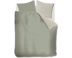 Riviera Maison Bambu dekbedovertrek - Eenpersoons - 140x200/220 - Grijsgroen