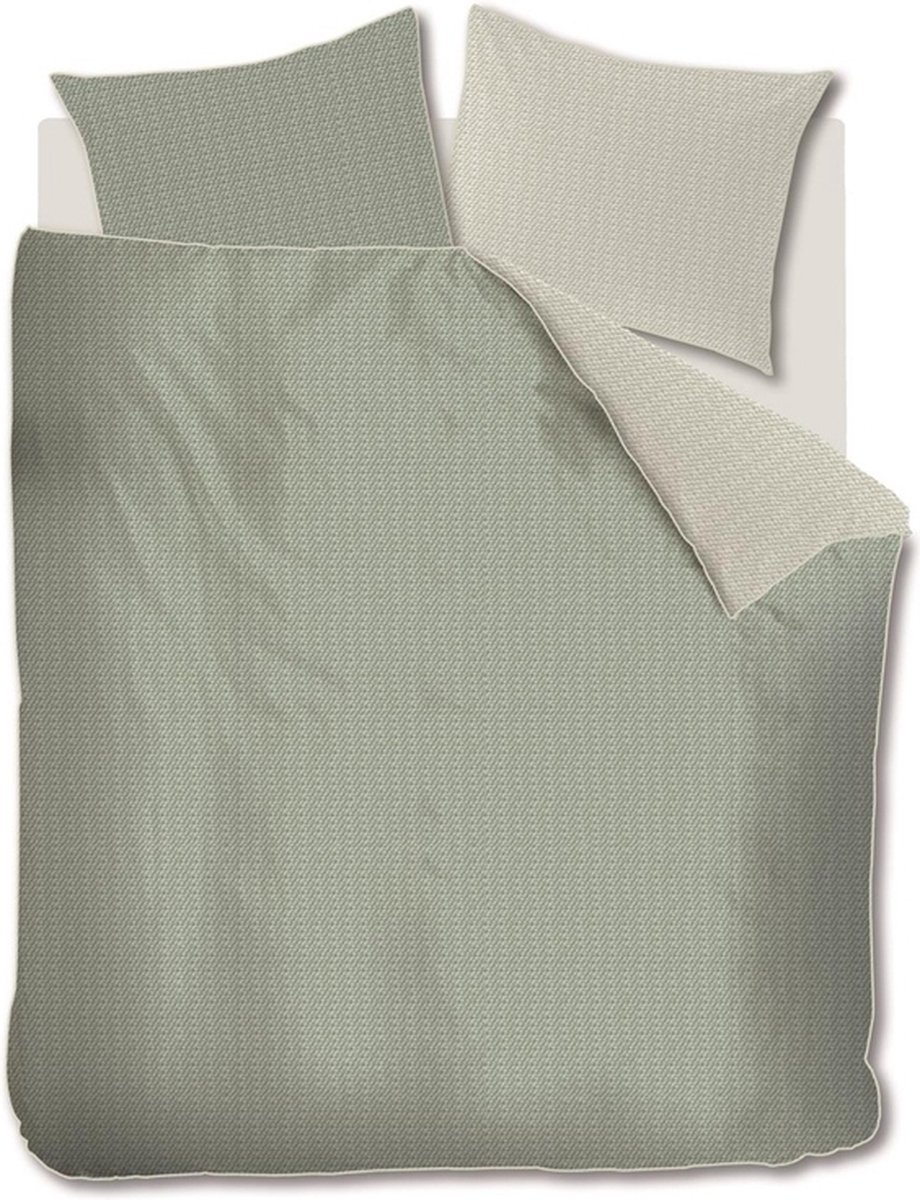Riviera Maison Bambu dekbedovertrek - Eenpersoons - 140x200/220 - Grijsgroen
