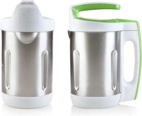 White-label® Soepmaker - Blender - 2 in 1 - Zilver met Wit van White-Label — afbeelding 2