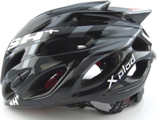 Casque de vélo SH+ - SHABLI X-PLOD - Unisexe - Léger 230 grammes - 20 trous de ventilation - Fabriqué en Italie - Pour un tour de tête de 55 à 60 CM - Zwart Grijs