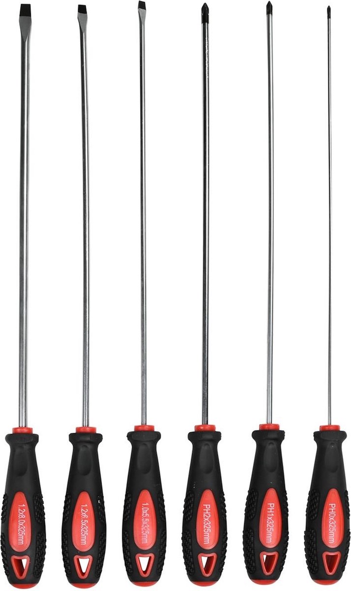012388 Schroevendraaier set 6 dlg lang
