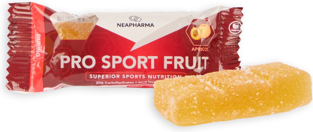 Goedkoopste Neapharma Pro Sport Fruit Abrikoos - Energy Fruit Chew - Energy gummy - langdurige energie - Isomaltulose formule - Per 10 fruits