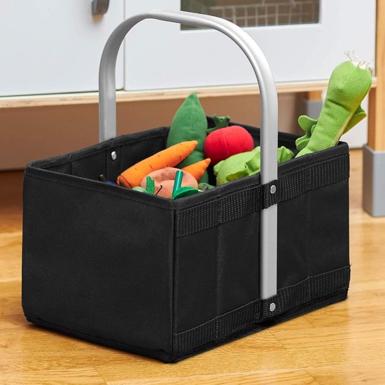 Fraaie Opvouwbare Kinderwinkelmand met Aluminium Handvat, Speelmand en Picknickmand voor Kinderen