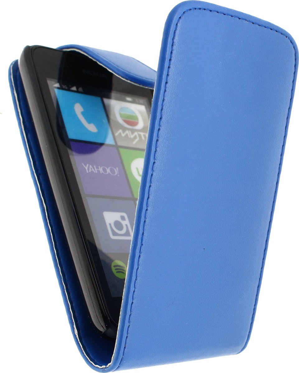 Xccess Leather Flip Case Nokia Lumia 530 Blue