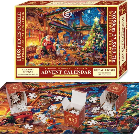 Equivera adventskalender - Verzorgingsadventskalender 2024 voor Meisjes – 24 Verzorgingsproducten – Beauty Adventskalender met Bodylotion – Badbruisballen – Douchegel – Shampoo – Handcrème en Meer – Kerstkalender