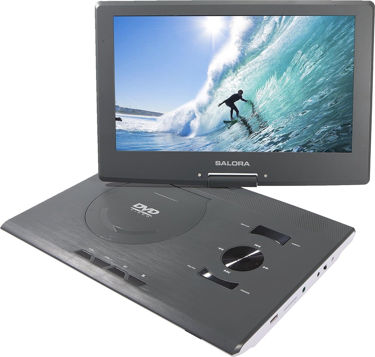 Draagbare DVD Speler met 14 inch Scherm - USB, HDMI, en SD Verbinding voor Auto en Thuis