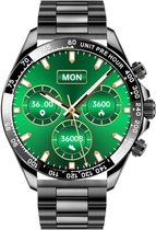 Bol.com Royal Empire AMOLED Smartwatch Heren - Stainless Steel en TPU Bandjes - Stappenteller - Hartslagmeter - Slaapmonitor - M... aanbieding