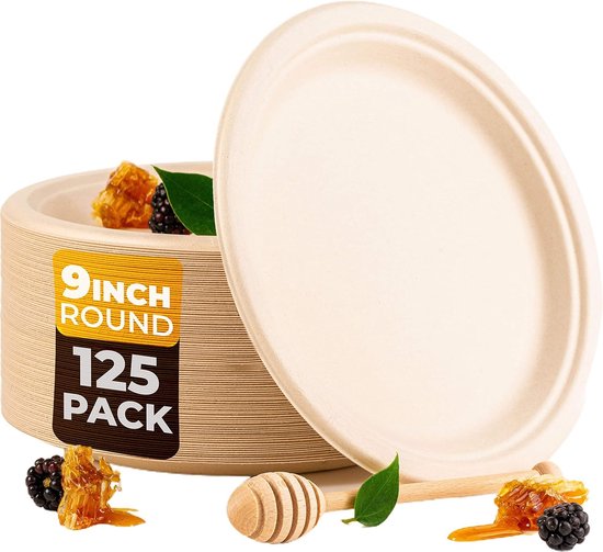 Fiesta Compostable Fiesta Composteerbare Palmblad Borden Vierkant 200mm Pakket Van 100 Ht872