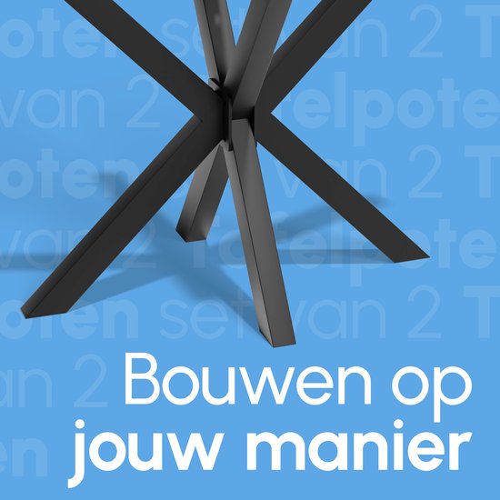 Bodo® - Pieds de table - Base acier X 71x85x85cm Set - Matrix Oberau