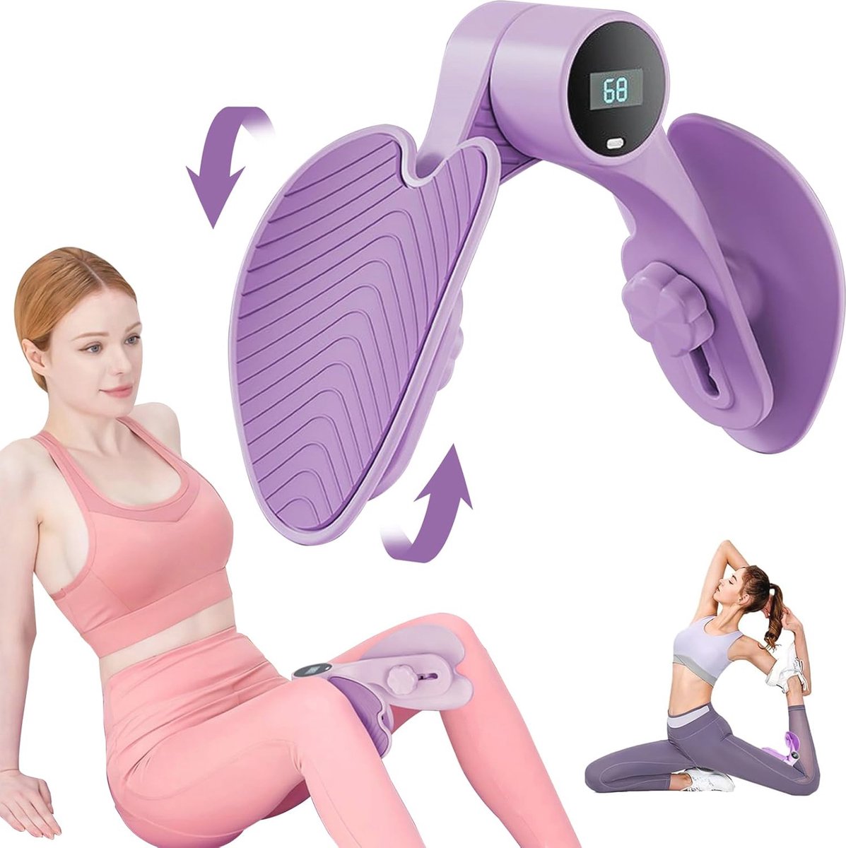 Goedkoopste Dijbeentrainer voor Vrouwen - Instelbare Bekkenbodem- en Billentrainer met Digitale Telfunctie