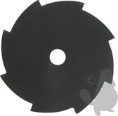 Bosmaaiermes 8 tanden - Snijbreedte: 255mm, boring: 25,4mm, dikte: 2,0mm.
