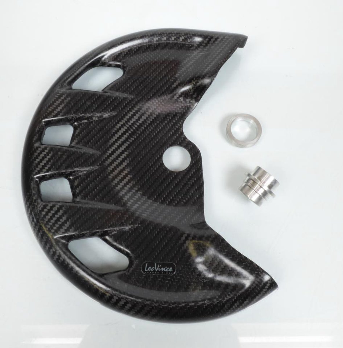 Protection disque frein avant carbone Leovince pour moto Kawasaki 450 KX F Ie 2011-13