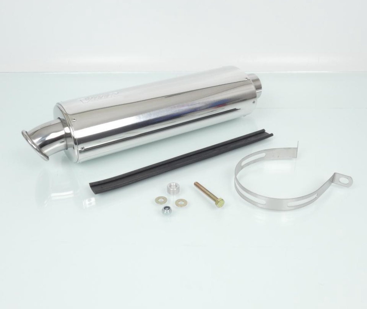 Slip-on ovale motorfiets demper viper onderzadel lengte 350mm