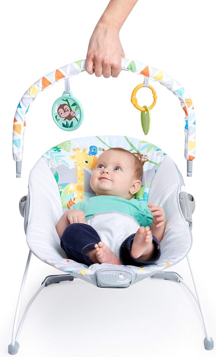 White-Label® Elektrische Schommelstoel Baby - Baby Swing - Wipstoel Baby's met Speelboog - Multikleur thumbnail 5
