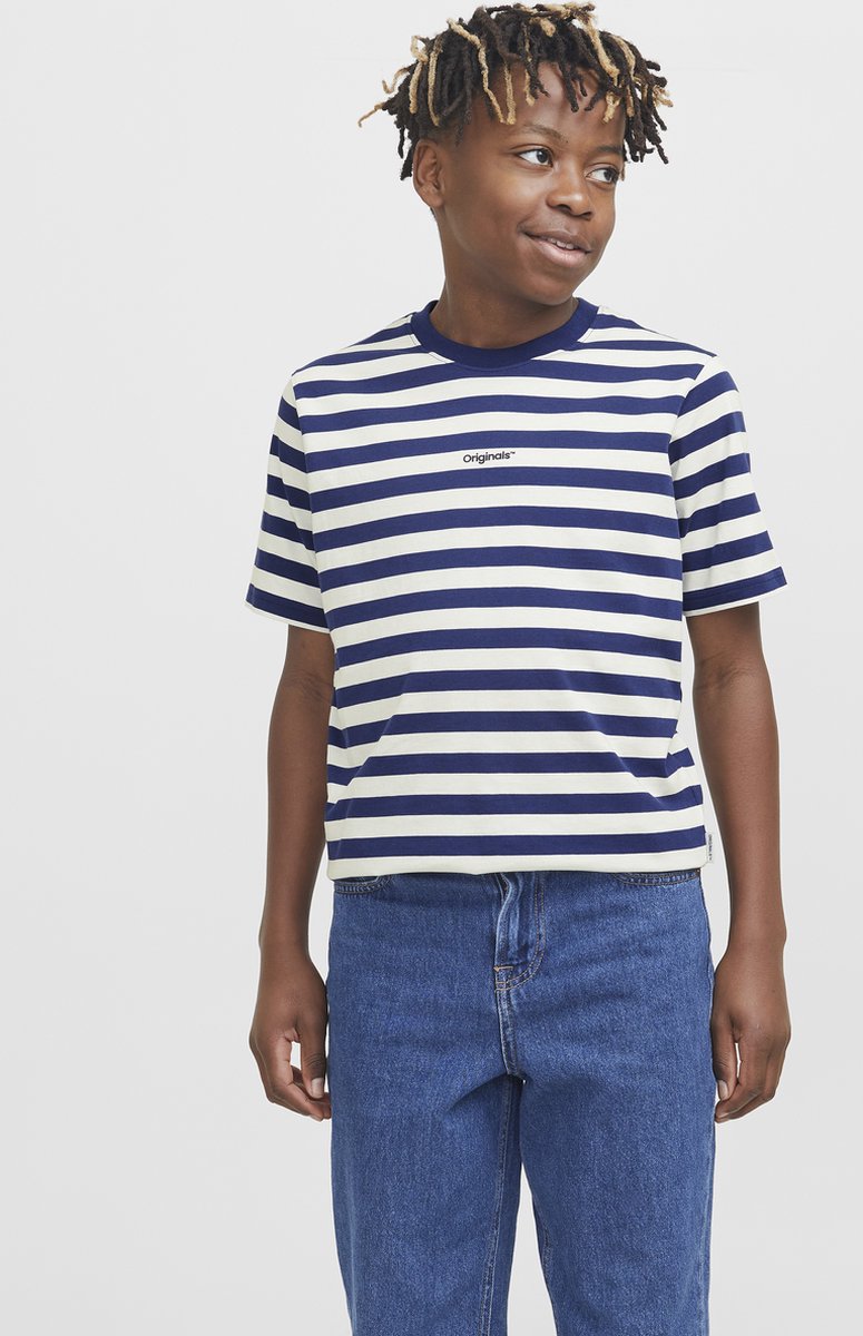 JACK&JONES - JORVESTERBRO NEWTON STRIPE TEE SS CN JNR - Jongens - T-shirts