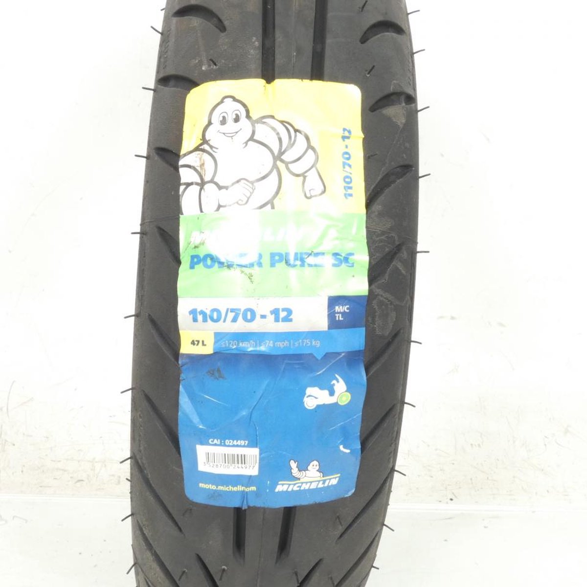 Pneu 110-70-12 Michelin pour Scooter Piaggio 125 Vespa Sprint 4T 3V Iget 2016 à 2019 AV Neuf – foto 2