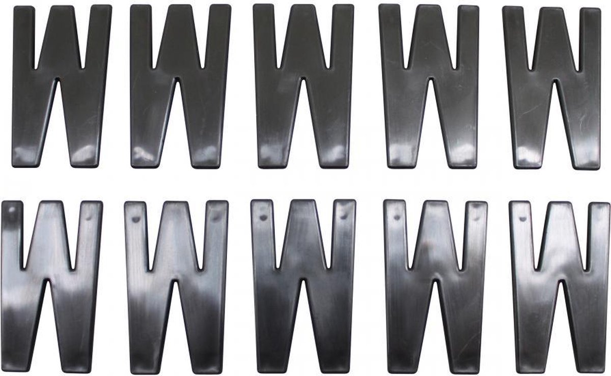 Lettre W pour plaque d'immatriculation Tiflex H45mm Neuf pour moto