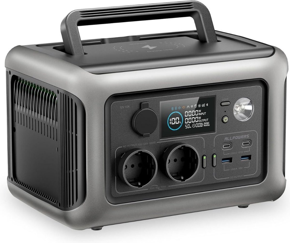 ApexArte® Powerstation - Powerbank - Stroomgenerator - Aggregaat - Grijs