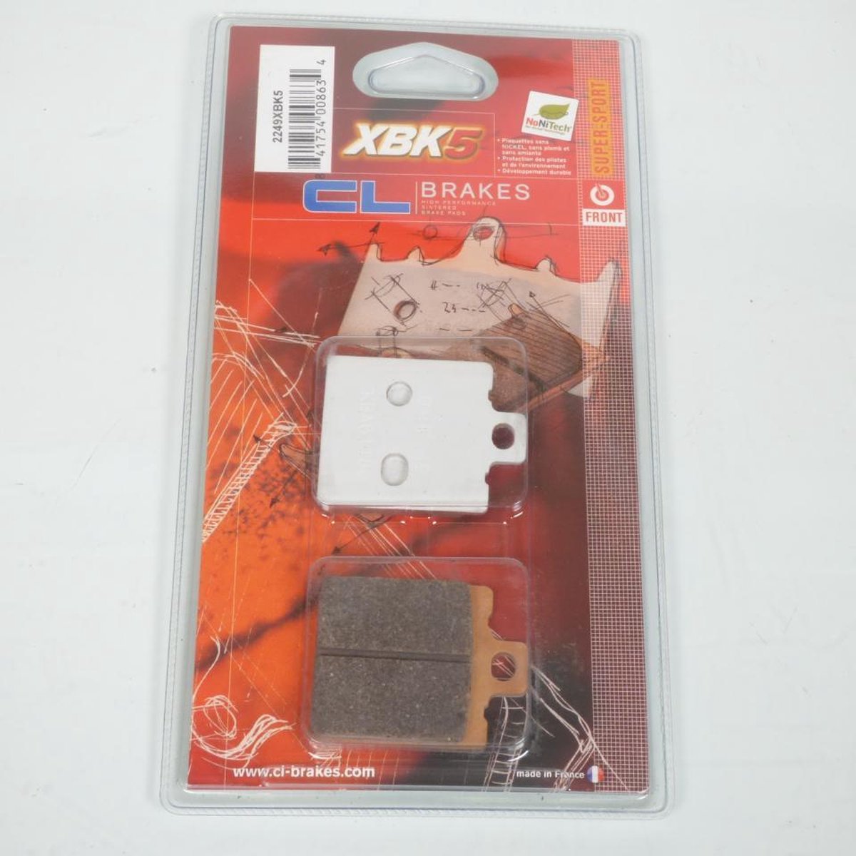 Plaquette de frein CL BRAKES pour moto Aprilia 250 RX 1986 à 2020 2249XBK5 Neuf