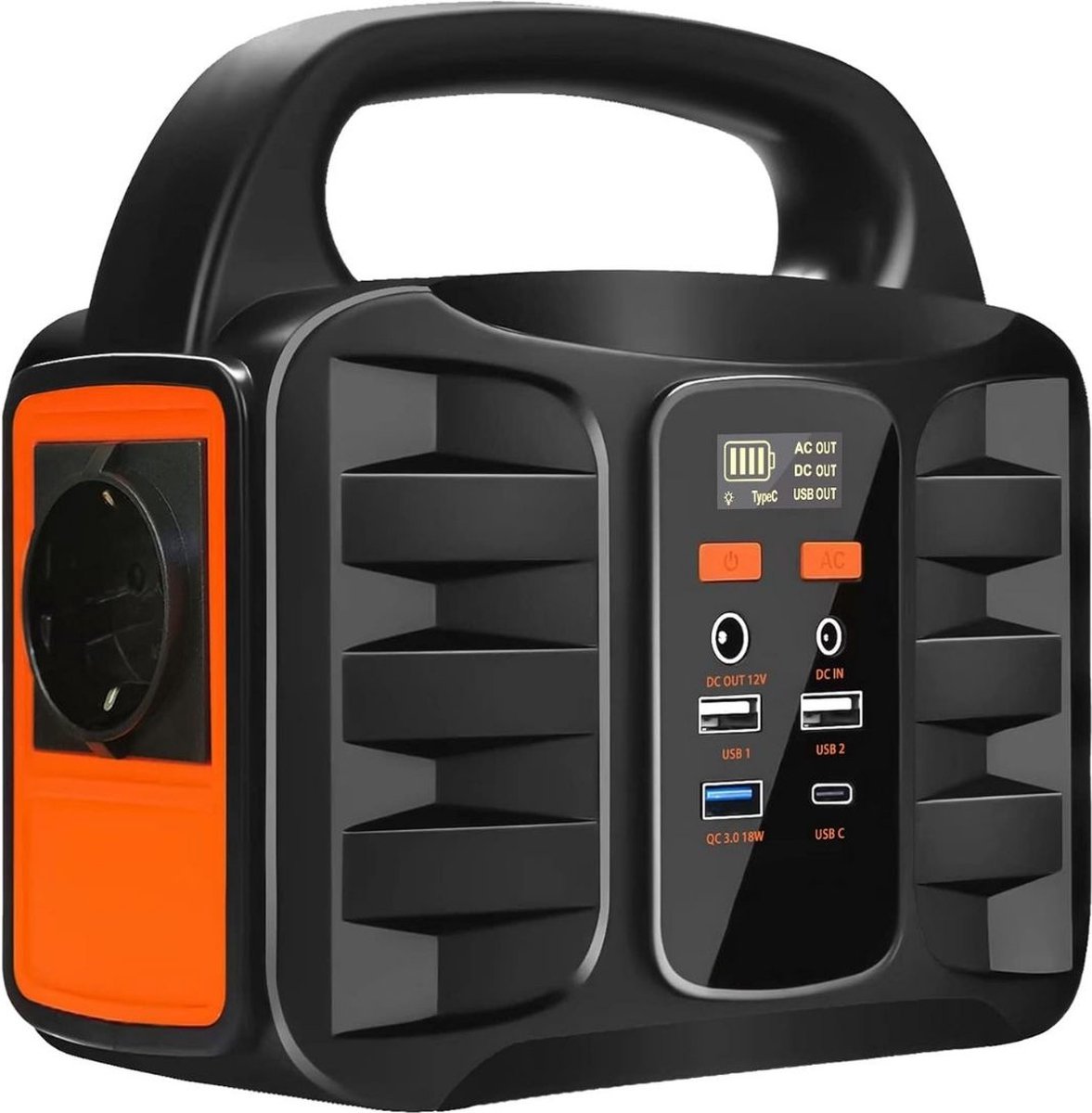 ApexArte® Powerstation - Powerbank - Stroomgenerator - Aggregaat - Zwart met Oranje