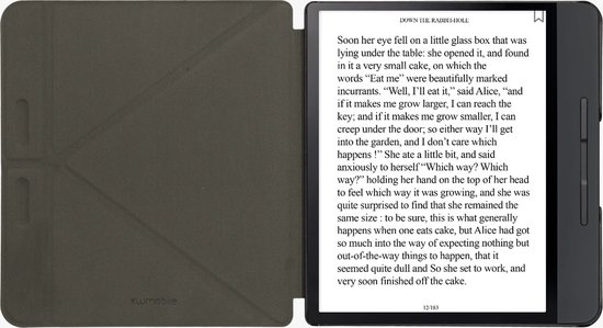 kwmobile e-reader hoesje geschikt voor Kobo Forma hoes - Ereader flip case met standaard - E reader cover van kunstleer - In zwart van Merkloos — afbeelding 2