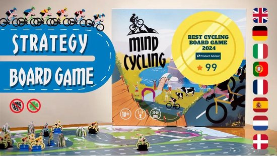 Asmodee bordspel Mind Cycling - strategie en wielrennen voor 2-6 spelers.