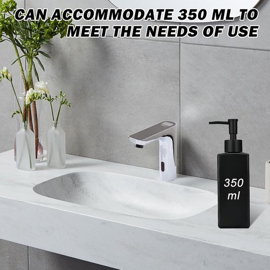GIRLUFO Grijze schuimende zeepdispenser, keukenzeepdispenser met plastic zilveren zeeppomp, keramische schuimzeepdispenser voor badkamer, 12 oz navulbare zeepdispenser voor ontsmettingsmiddel, handwas GIRLUFO Grijze schuimende zeepdispenser, keukenzeepdispenser met plastic zilveren zeeppomp, keramische schuimzeepdispenser voor badkamer, 12 oz navulbare zeepdispenser voor ontsmettingsmiddel, handwas
