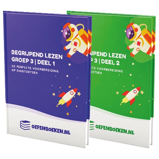 Begrijpend Lezen Groep 3 - Deel 1 & 2 - Oefenboeken.nl - Voo ... - cover