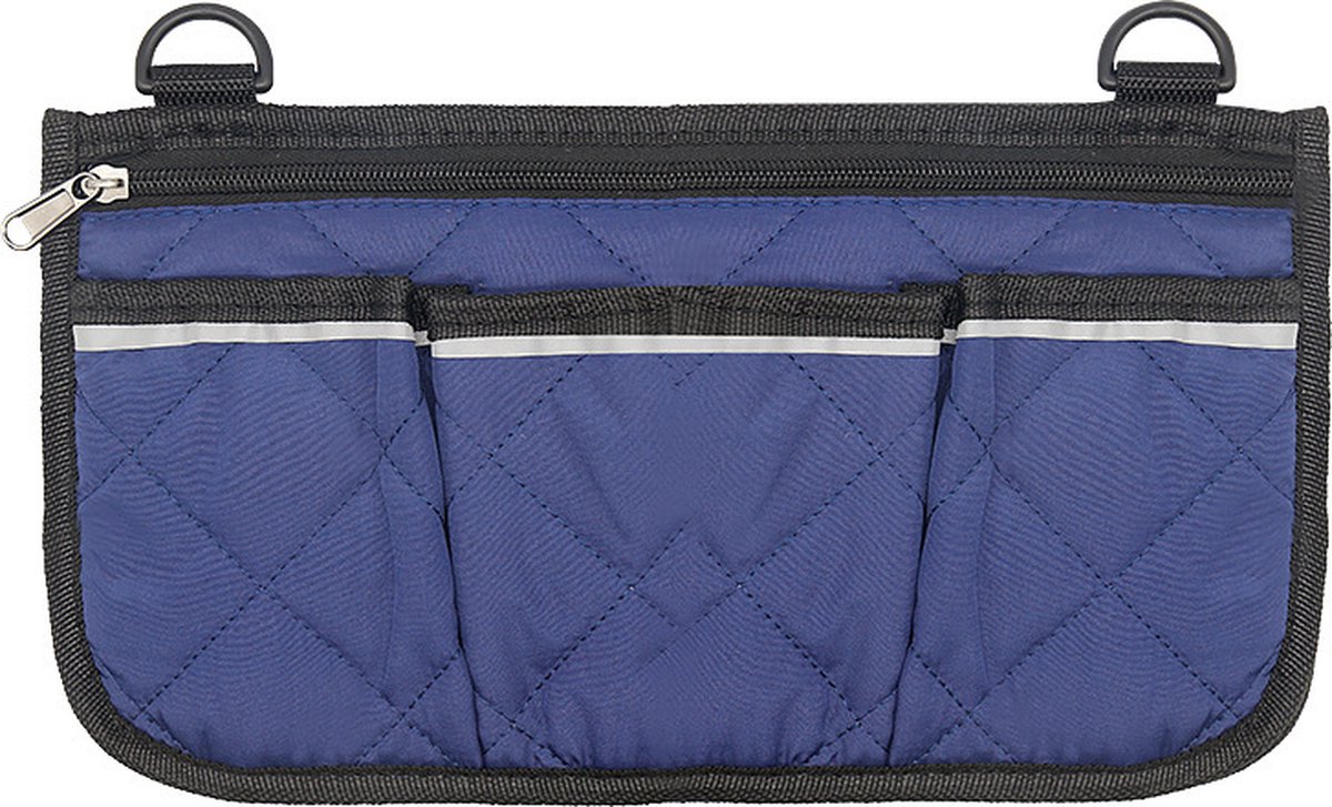 Goedkoopste Rolstoel zijtas met reflecterende strip, rolstoeltas rolstoel armsteun accessoires tas zijvak opbergruimte ophangbevestigingen organizer voor buiten babykar rollator elektrische scooter ouderen senioren volwassenen