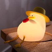 Veilleuse canard mignonne - Veilleuse en Siliconen de qualité alimentaire - Veilleuse tactile Duck - Veilleuse Enfants- Veilleuse rechargeable - Jaune