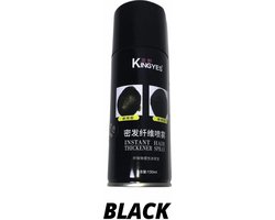 Hair Building Fibers - Instant Haarverdikkingsspray - 130ml - Zwart - Voor Kale plekken
