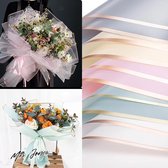 20 Feuilles De Papier Cadeau Pour Fleurs Avec 10 Cartes De Voeux Papier Cadeau Pour Bouquet Papier Demballage Floral Blanc~p132079659