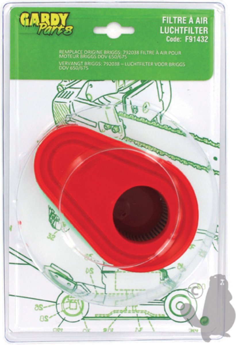 GardyParts - Luchtfilter voor BRIGGS & STRATTON DOV