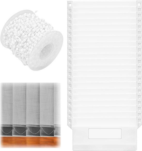 Plaques de lestage pour rideaux à lamelles - 20 pièces - chaîne à rouleaux - 89 mm - pièces de rechange accessoires pour stores verticaux