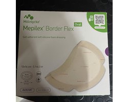 Mölnlycke - MEPILEX BORDER FLEX - HAFTEND - 13X16 CM - 5 stuks in een doos