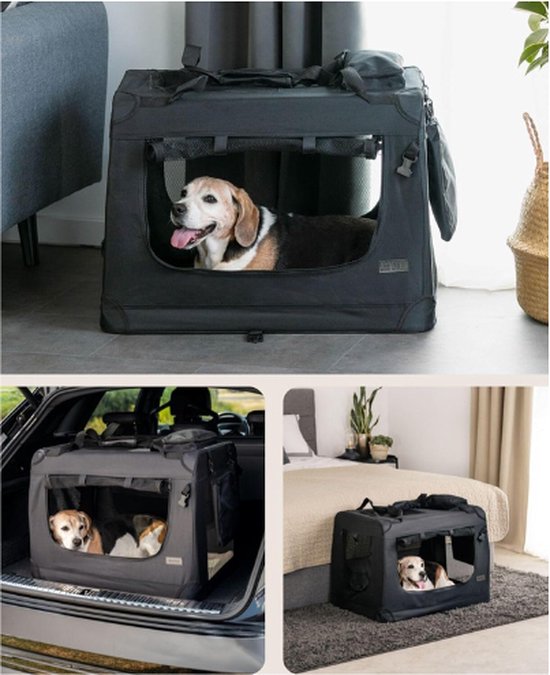 Hundetransportbox M fürs Auto, Reisebox, Hundebox, Transportbox