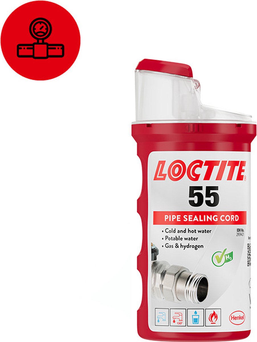 Loctite 55 - afdichtingskoord- schroefdraadafdichting - 160 m - voor gas en water